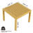 Acord Yellow 2 - Piece Furniture , Pp, Quick Assembly, Suitable For Family Bbqs All Weather , Zero Maintenance Cleanup, Assembly Garden-122078690