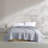 Calvin Klein Washed Percale Cotton Light Grey Queen Quilt Set-114842202-114842205
