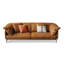 Causeuse coussin orange en cuir véritable-539752448-539752453