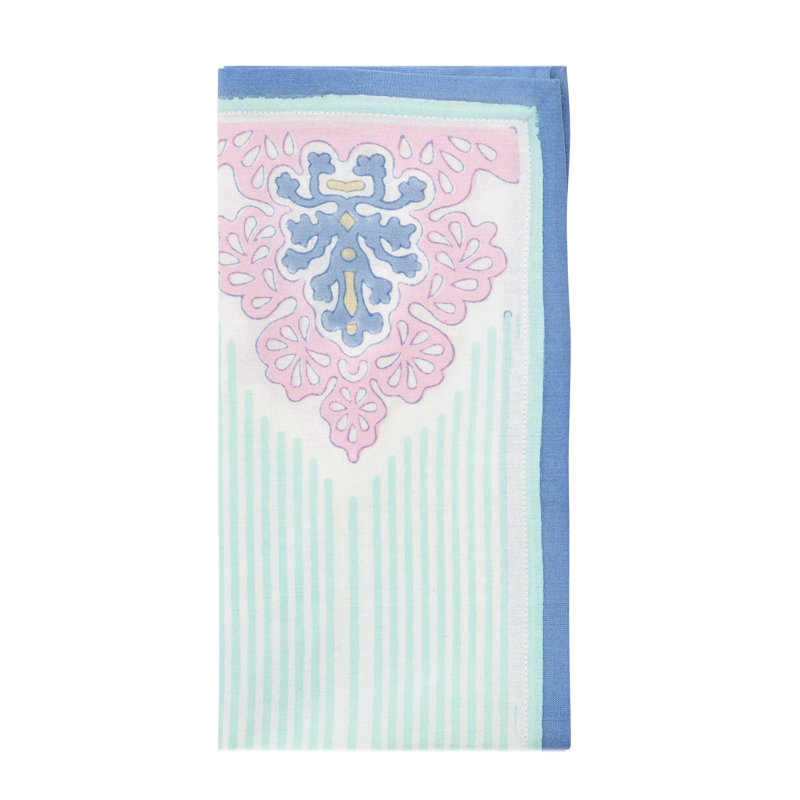 Filigree Napkin, White/Sorbet