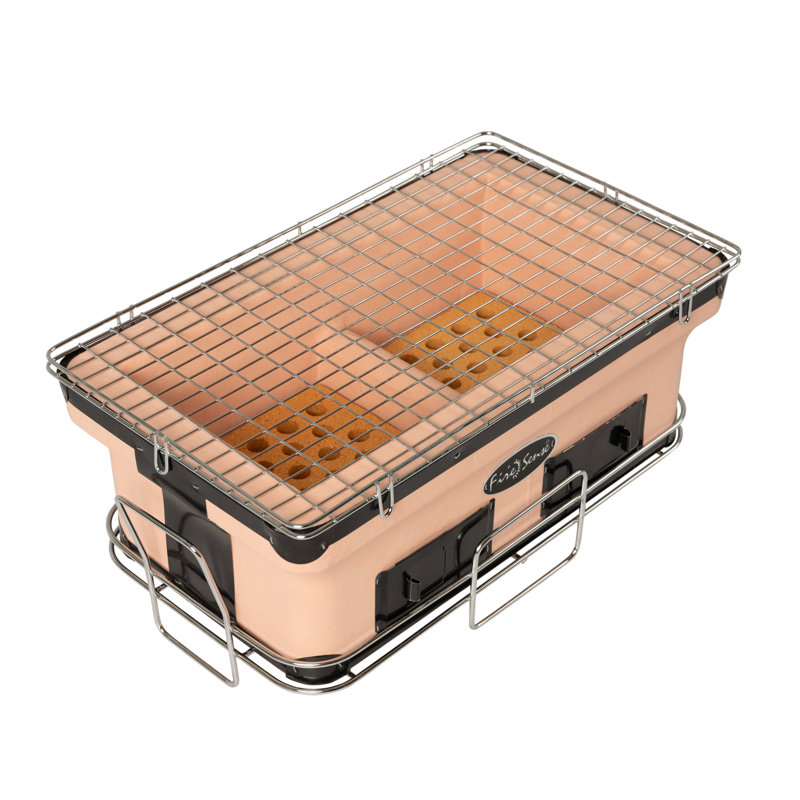 Table japonaise de cuisson au feu au charbon de bois avec grille grillagée au feu de bois Yakatori