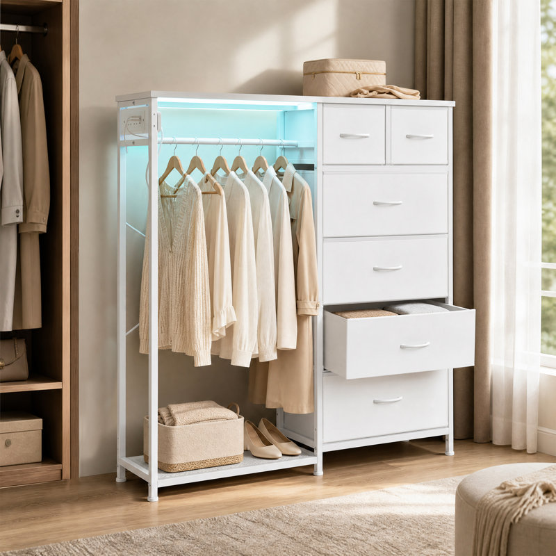 6 Drawer Storage Drawer, White