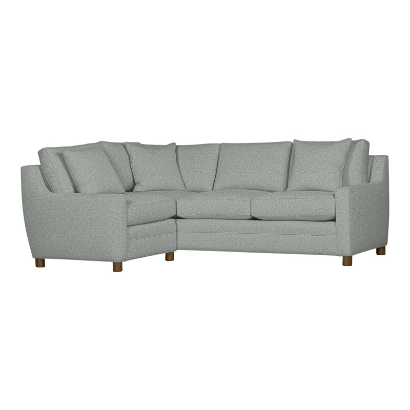 American Bungalow 2-Piece Fairgrove Sectional, Tuck Water, Havana
