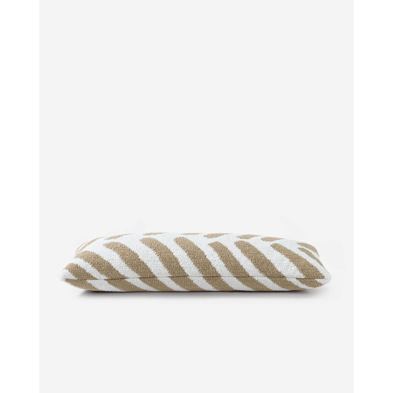 Tulum Lumbar Pillow Cover & Insert, Biscotti/Off White Geometric