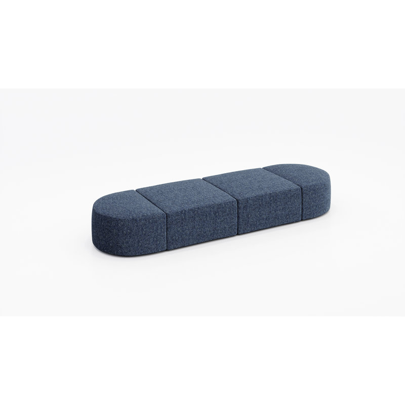 Siège modulaire pour 4 personnes - Tissu, Geai bleu