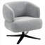 Fauteuil pivotant Cuddle-Style, convenant aux balcons, aux bureaux et aux salons, gris