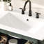 Meuble-lavabo de salle de bain avec tablettes réglables et finition bleu antique - Matériaux de qualité de style rétro