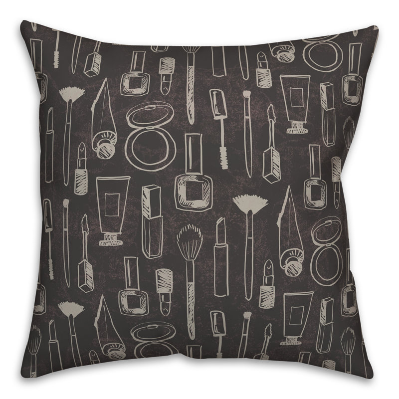 No Decorative Addition Throw Pillow, White/Black