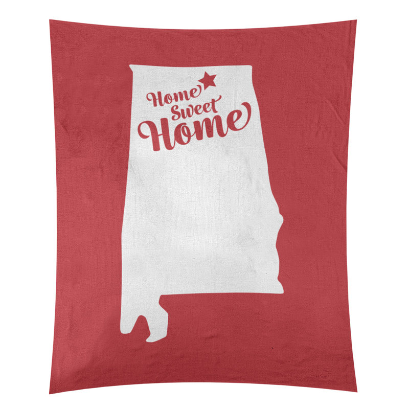 Tapisserie Home Sweet Huntsville, H 60 po x l 51 po, Rouge