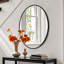 Oval Aluminum Frame Wall Mirror-1524861087