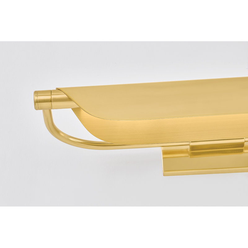 Lampe pour tableau Tinwald en laiton vieilli, 11W, H 3,75 po x l 19,25 po x P 19,25 po
