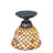 8" Wide Tiffany Fishscale Flushmount