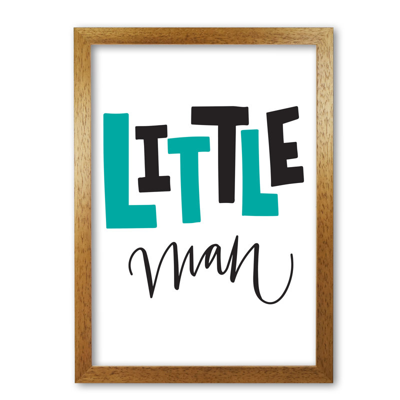 Little Man - Print, 30 cm H x 21 cm W x 5 cm D, Honey Oak Frame