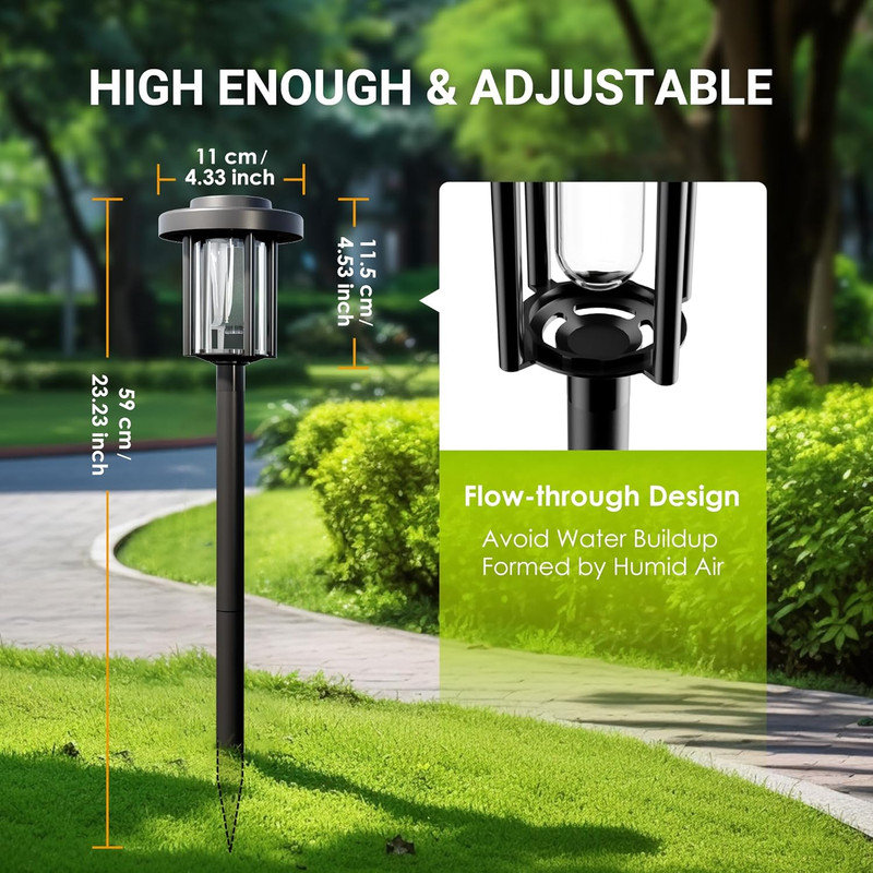 Plastic Solar Powered Pathway Light Pack