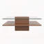 Table basse The Square avec plateau en verre trempé transparent et tablette de rangement, finition noire-718610013