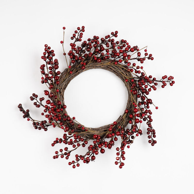 40cm Artificial Red Berry Wreath