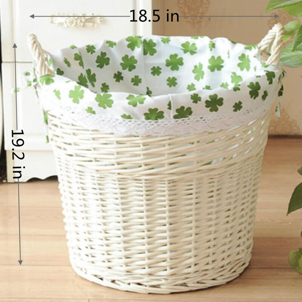 Umber Rea Knitting Storage Basket Toy Debris Bucket Laundry Wicker Laundry  Basket with Handles