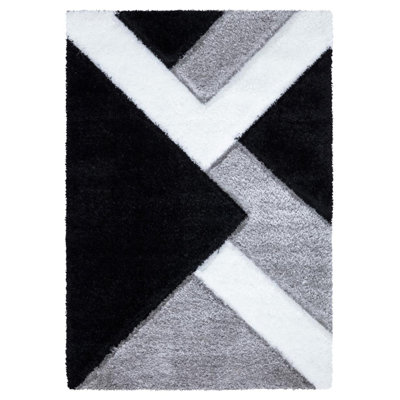 Woodbranch Geometric Shag Area Rug