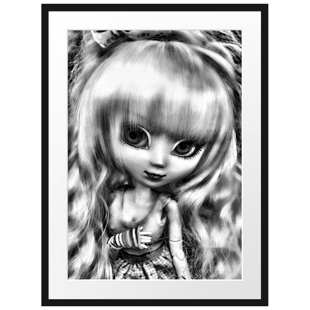 Gerahmtes Fotoposter "Pullip Doll" im Stil der 70er Jahre