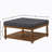 Square Upholstered Tufted Ottoman, Footrest With Storage Shelf-551183330