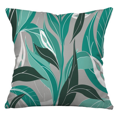 Wavy Elements Cool   Reversible Throw Pillow