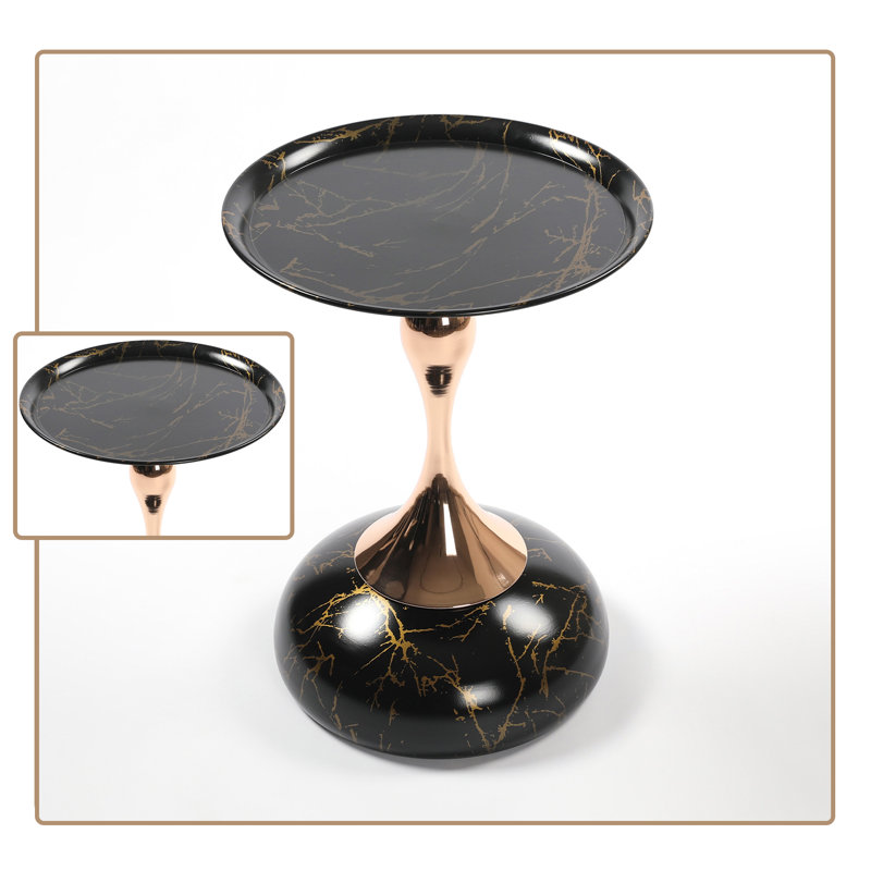Table d'appoint ronde moderne avec base piédestal