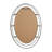 Devin Metal Oval Wall Mirror with Shelves