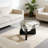 Triangle Abstract Coffee Table Modern Tea Table With Solid Wood Base And Triangle Glass Accent Table Chic Home Office Furniture For Living Room Black Color 35.8"D X 25.5"W X 16"H-2003613735