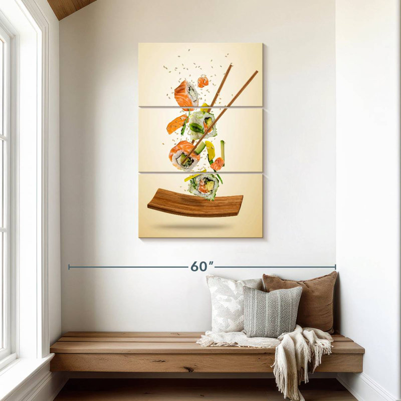 Yarlin Salmon Sushi Rolls, 45" H x 28" W