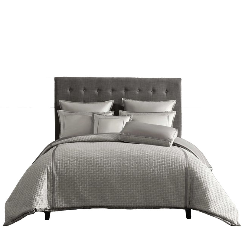 Loi 8Pc Comforter Set With Pillows, Shams, Reversible Gray Silver, King