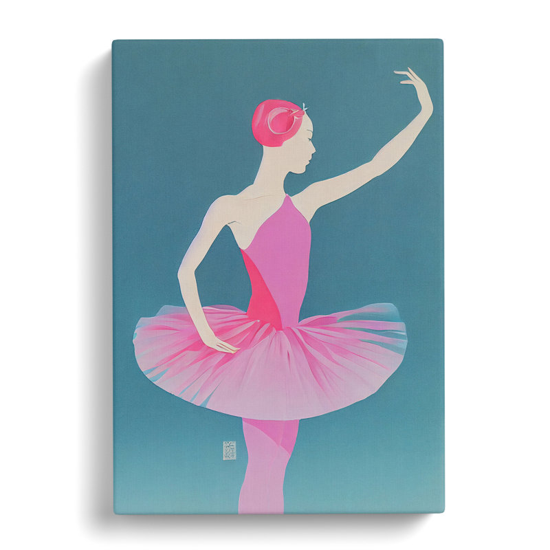 Ballerina Profile - Wrapped Canvas, 50cm H x 35cm W x 3cm D
