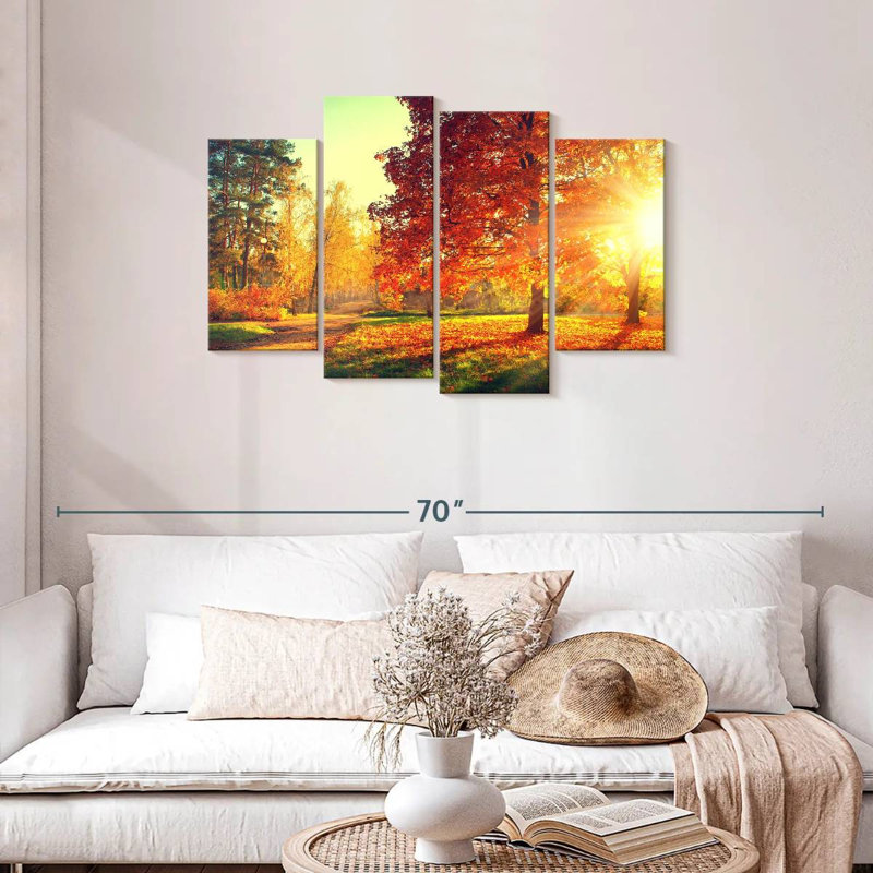 Coucher de soleil d'automne Alvord, H 27 po x l 43 po
