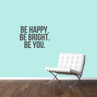 Décalcomanie murale happy be you be you be you
