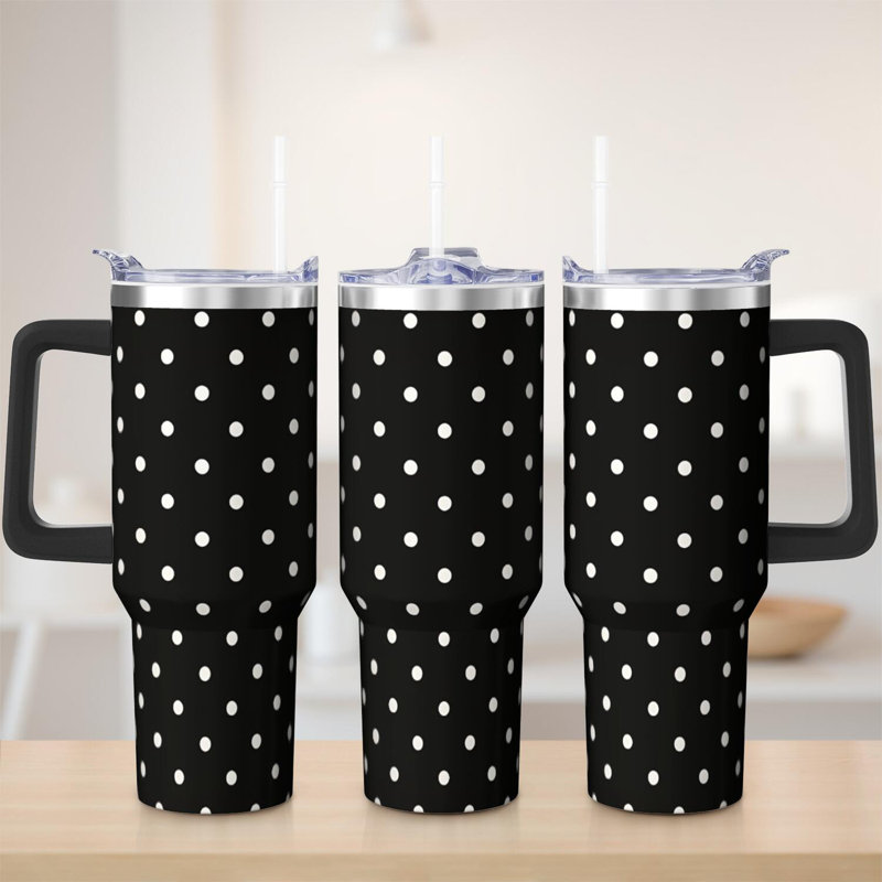 Gobelet 40 oz avec couvercle et gobelets en acier inoxydable avec paille, C36