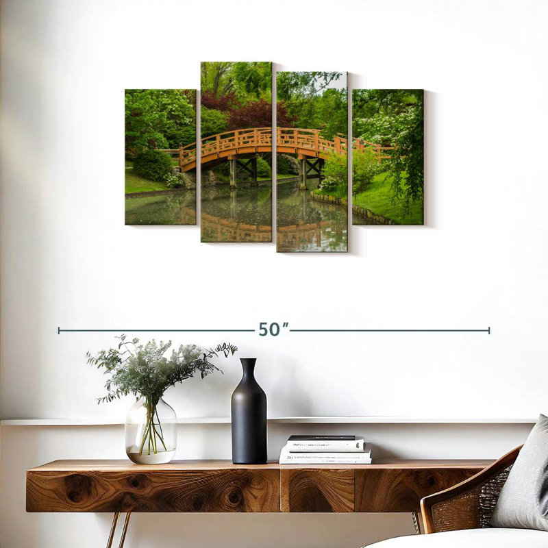 Pont de jardin japonais Sireci, H 22 po x l 36 po