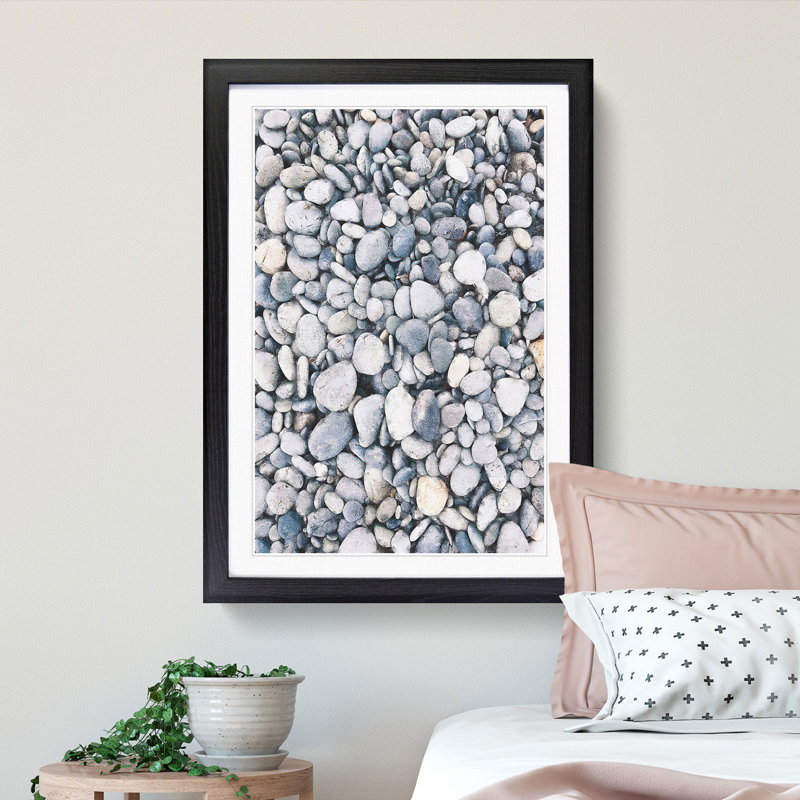 Pebbles - Picture Frame Graphic Art Print, 63cm H x 45cm W x 2cm D, Black Framed