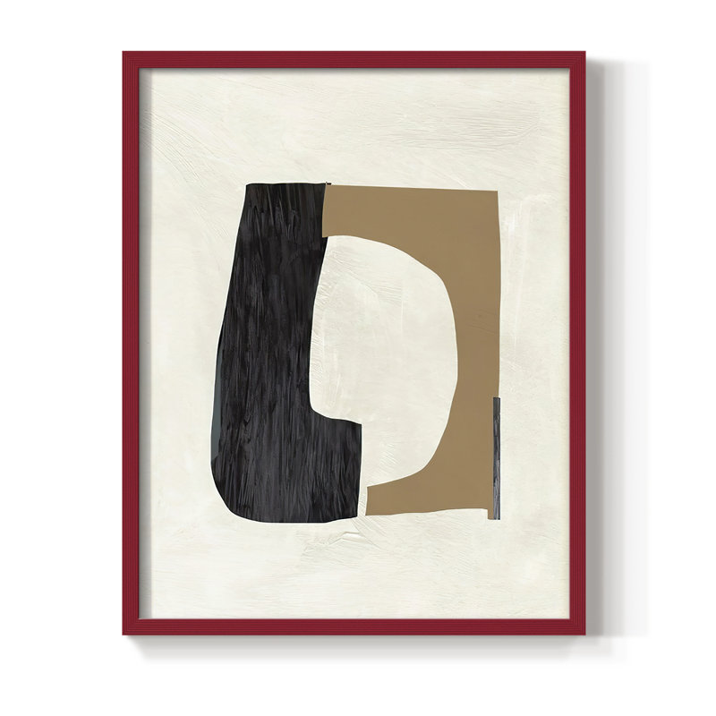 «Cardboard Cutouts II», reproduction encadrée - bois massif, Rouge, H 10 po x l 8 po