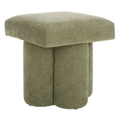 17" Linen Upholstered Ottoman