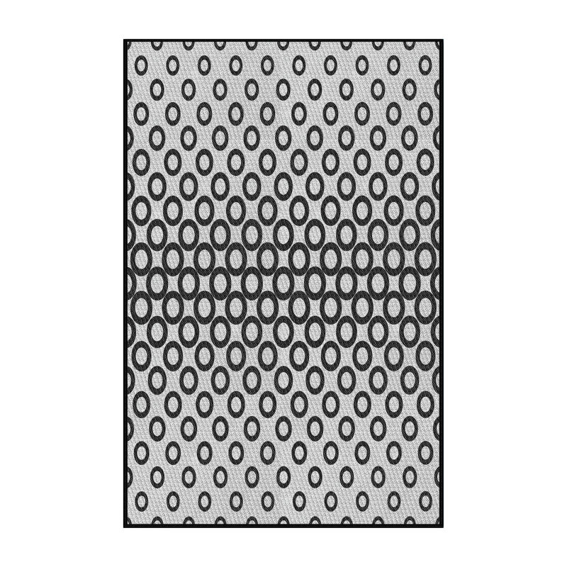 Tapis gris Power Loom, Rectangle 5 pi x 7 pi