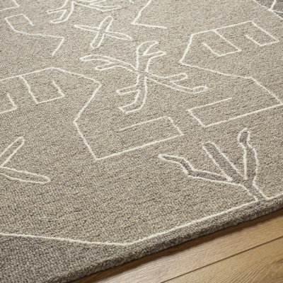Tapis rectangulaire en laine Demie