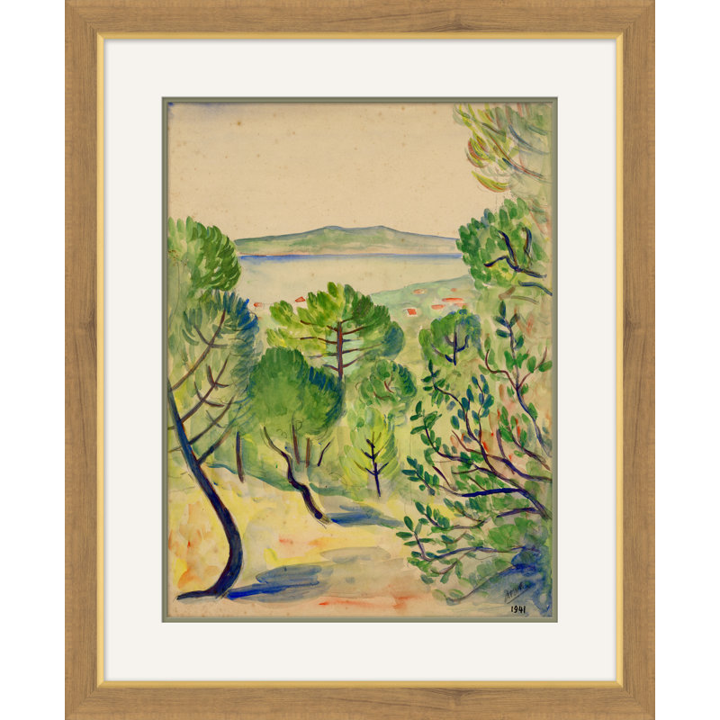 Primitive Landscape - Small by Soicher Marin Archives, Gold Framed, 33.25" H x 27.25" W x 2" D