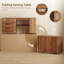 Table de couture pliante avec abattant, table de bricolage roulante, brun-119458097