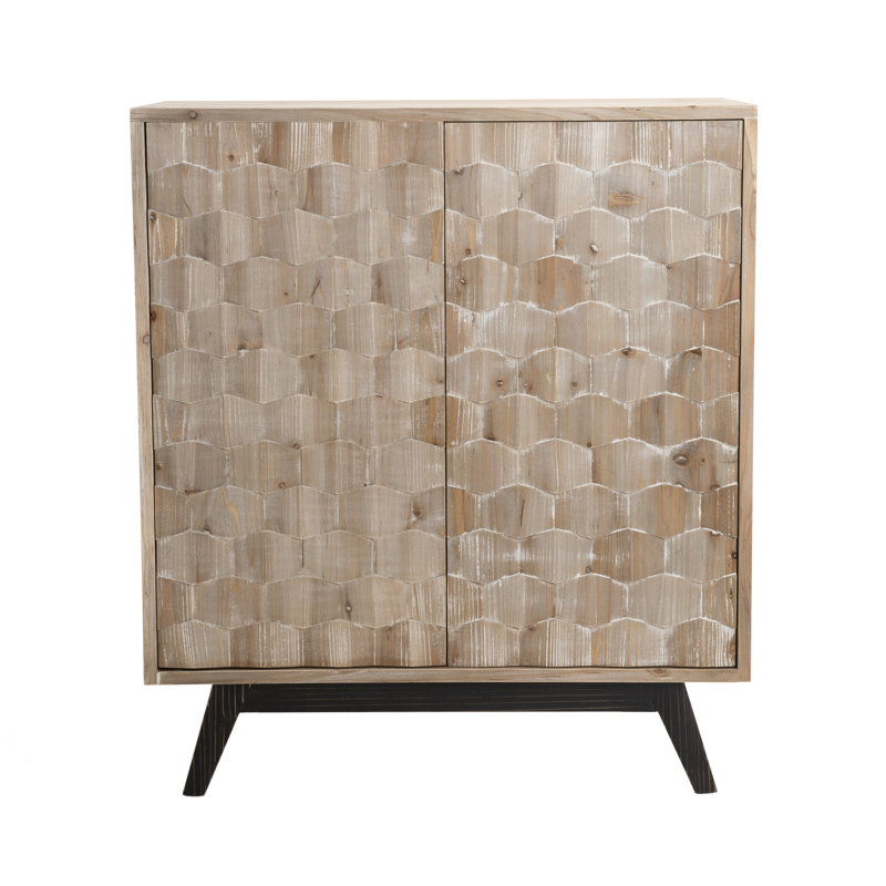 Manzi 88cm Solid Wood Sideboard