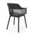 Azalea Outdoor Chair - To Weather, Strong Structure, Clean Lines, Black Polypropylene, 23In Deep, 21.5In Wide, 33In Tall, 12.28Lb Heavy Chair Frame, Simple Design, 23.09In D, 22.09In W, 33.82In H, Wt
