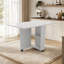 Table de salle à manger pliante à abattants avec 6 roulettes et 2 tablettes de rangement, table compacte pour petits espaces, P 47,2 po x l 23,6 po x H 30,3 po, blanc