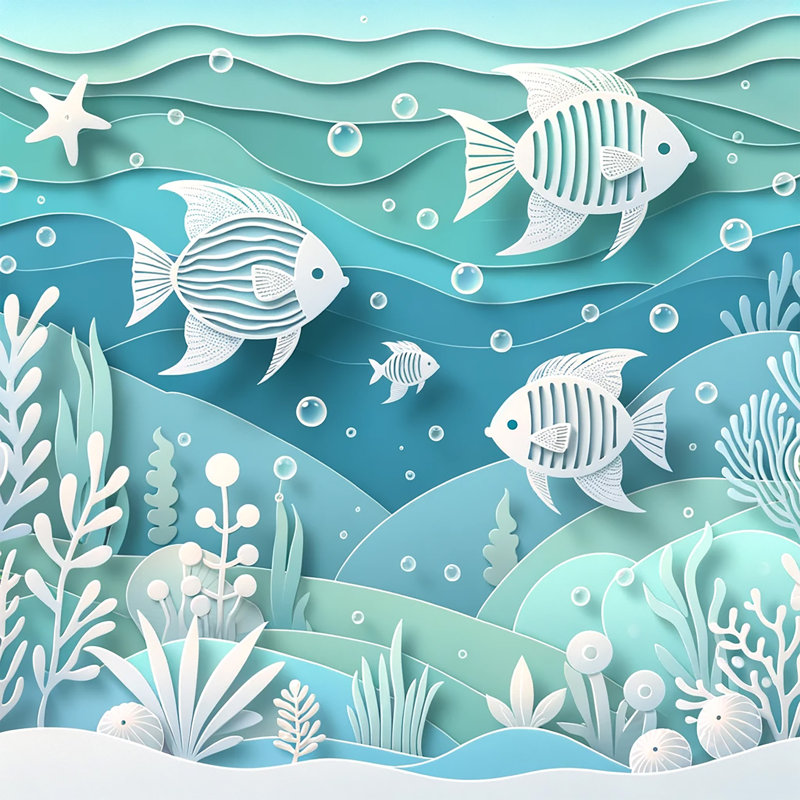 Ocean Whispers - impression sur toile tendue, H 12 po x l 12 po x P 1 po