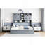 Lit de jour en bois double avec 2 tiroirs, armoire et tablette tout-en-un, gris-1123005642