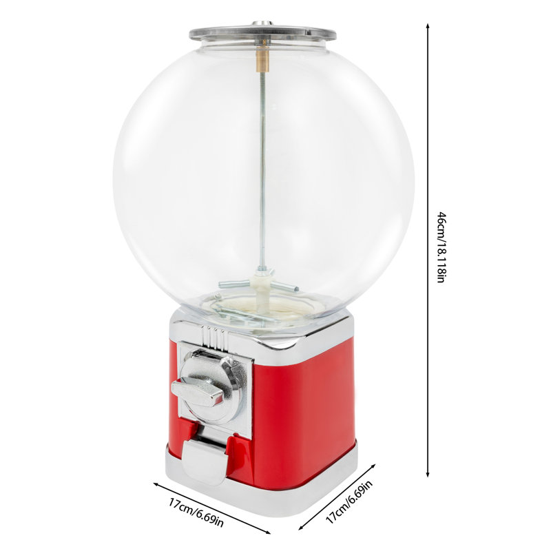 Vending Machine Candy Twister Ball Dispenser for Retail Stores, Amusement Parks, Red
