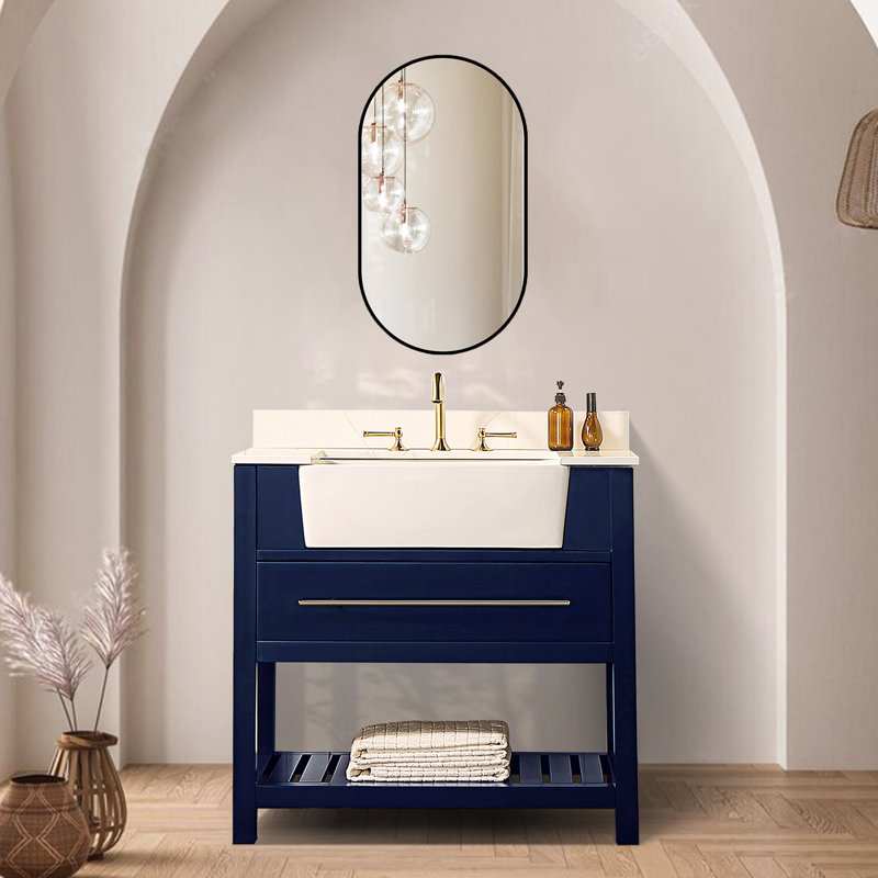 Miroir de salle de bain moderne, Noir