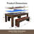 7Ft 3-in-1 Multi Game Table – Pool, Ping Pong & Dining Table with 2 Padded Storage Bench